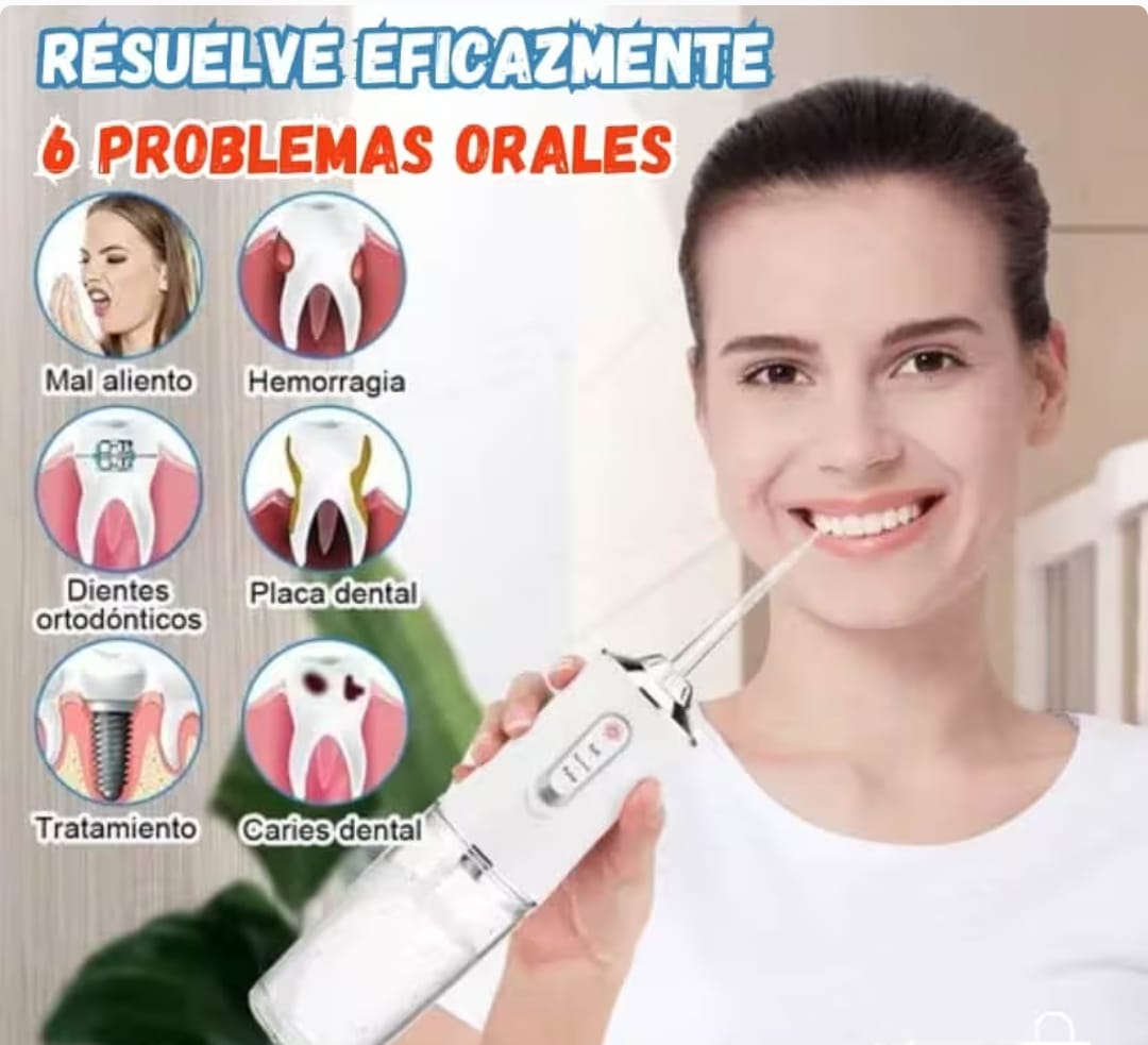 🦷 ¿Ortodoncia, implantes o caries? Cuida tu sonrisa con el Irrigador Dental que lo limpia TODO 💧✨