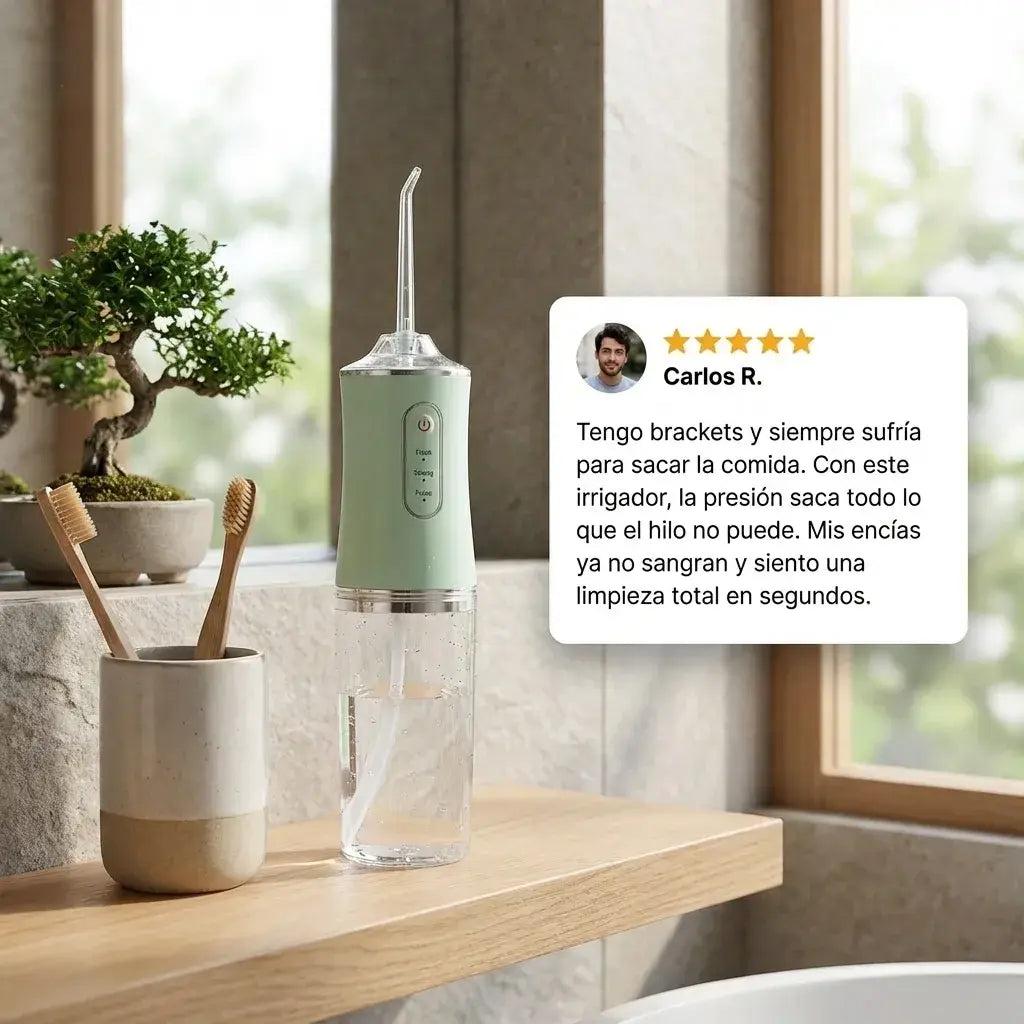 🦷 ¿Ortodoncia, implantes o caries? Cuida tu sonrisa con el Irrigador Dental que lo limpia TODO 💧✨